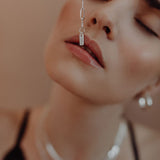 Big Paperclip Necklace Silber