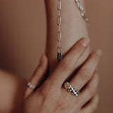 Big Paperclip Necklace Silber