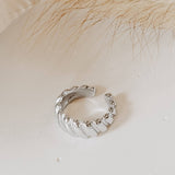 Croissant Ear Cuff Silver