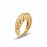 Gold croissant ring