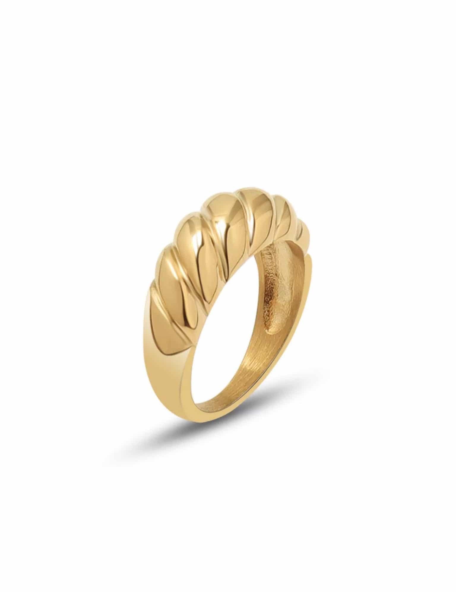 Bague croissant doré