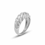 Croissant ring silver