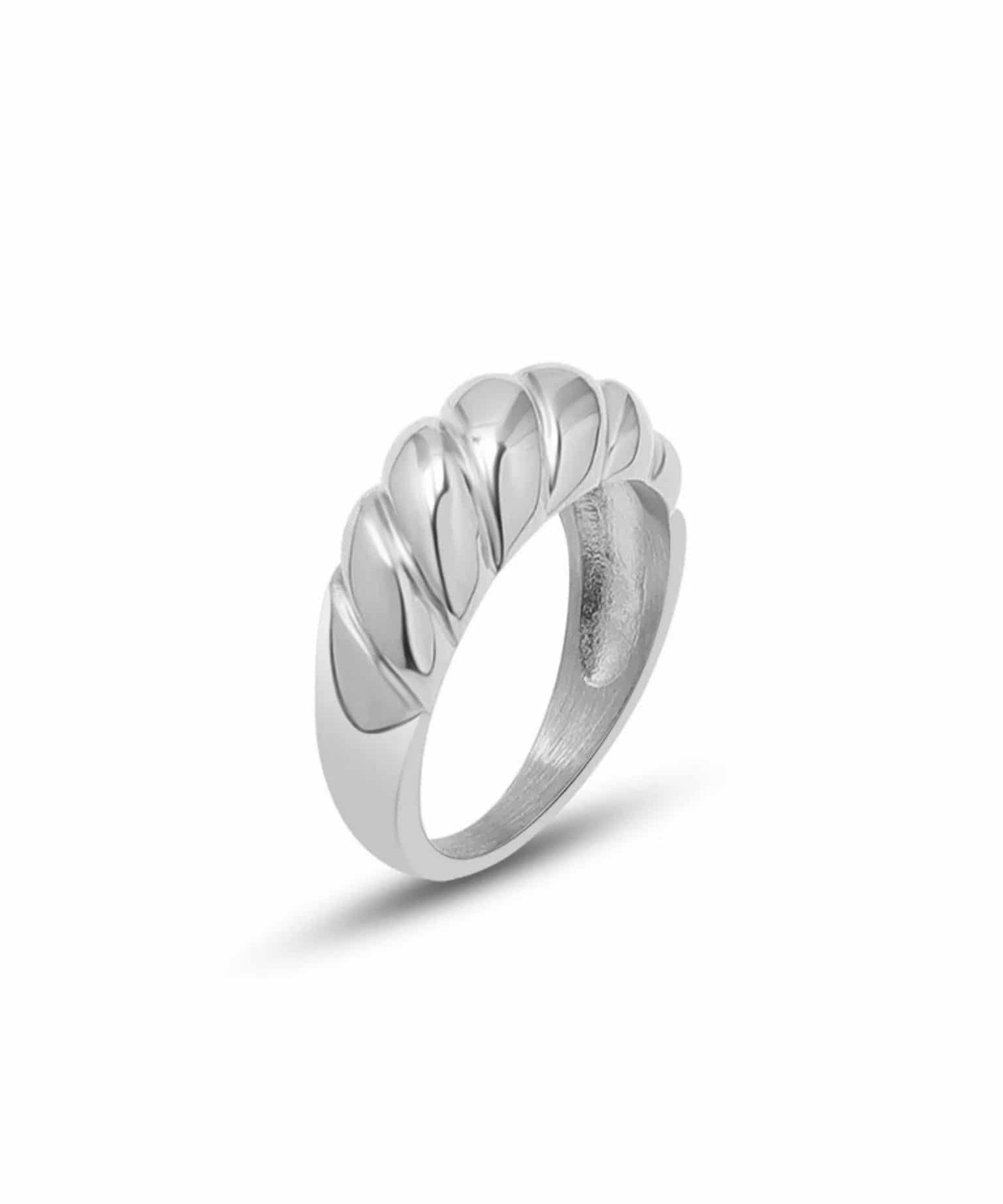Croissant Ring Silber