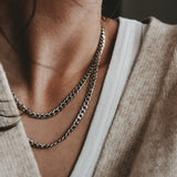 Curb Chain Necklace Silver