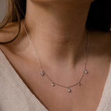 Diamond Star Necklace Silber