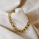 Figaro Chain Bracelet Gold