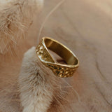 Hammered Ring Gold