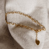 Heart in Heart Bracelet Gold