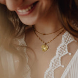 Heart Pendant Necklace Gold