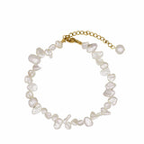 Bracelet Perles Keshi Doré