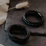Bracelet Pierre de Lave Noir