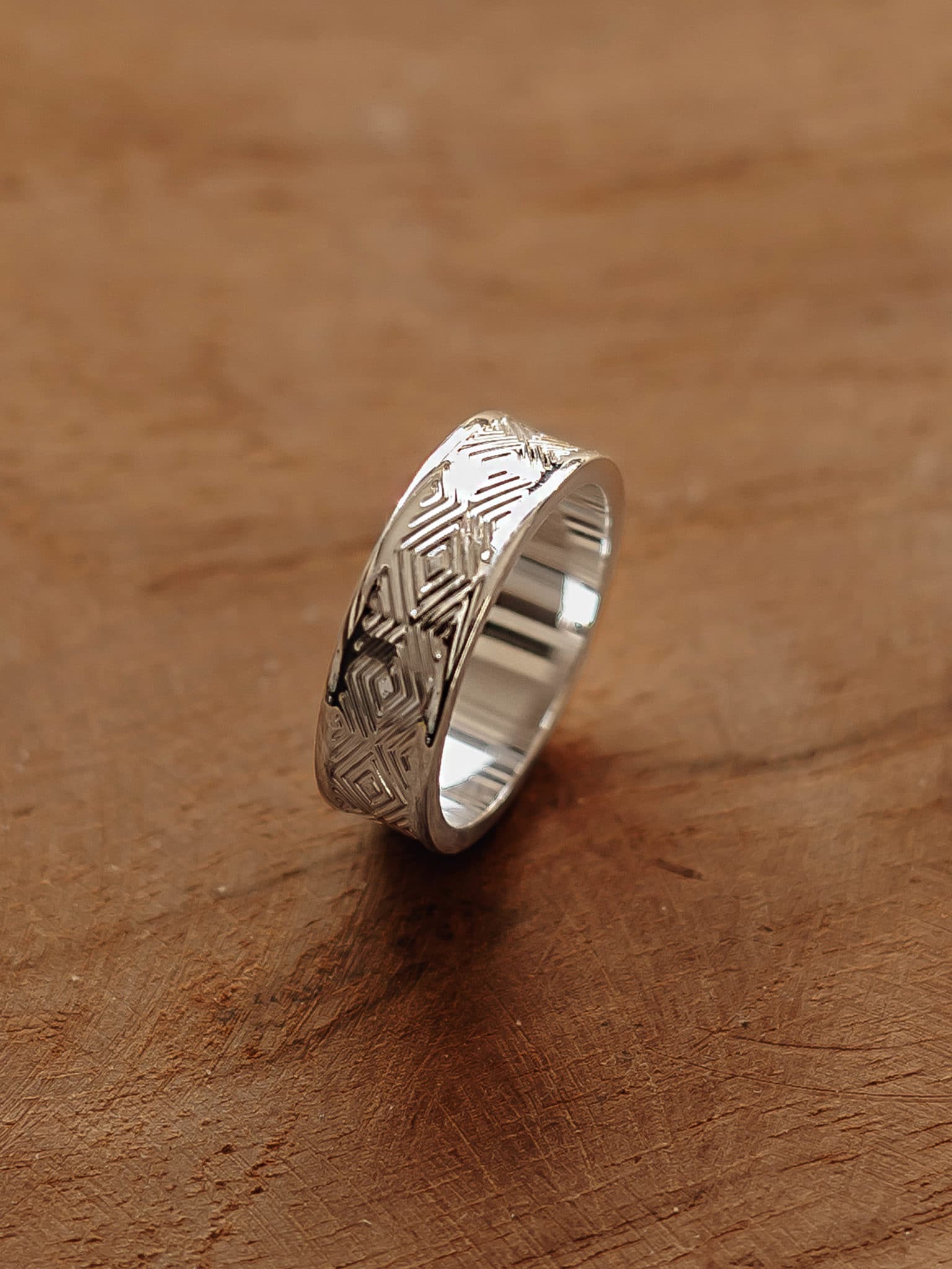 Mayan ring silver Hey Coral