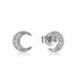 Mond Ohrstecker Silber