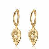 Oval Drop Creolen Gold