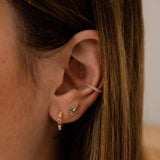 Rainbow hoop earrings gold