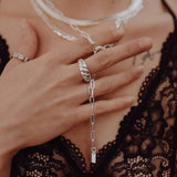 Croissant ring silver