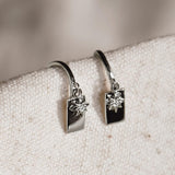 Star Drop Creolen Silber