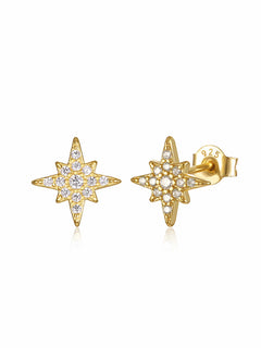 Boucles d'oreilles puces étoiles or