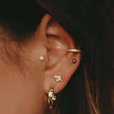 Zirkonia Single Row Earcuff Silber