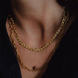Big Paperclip Necklace Gold