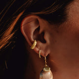 Kuori Shell Hoop Earrings Gold