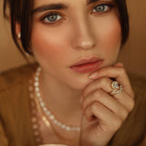 Diamond Teardrop Ring Gold