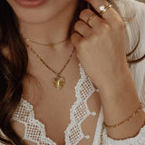 Heart in Heart Bracelet Gold