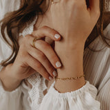 Heart in Heart Bracelet Gold