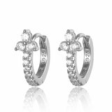 Boucles d'oreilles créoles Triconia argent