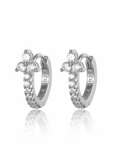 Triconia hoop earrings silver