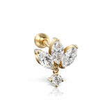 Triconia Drop Piercing Gold