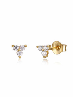 Triconia ear studs gold