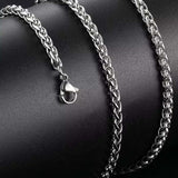 Wheat Chain Necklace Silver