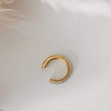 Zirconia ear cuff gold