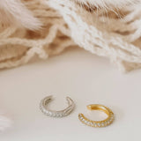 Zirconia ear cuff gold