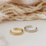 Zirkonia Single Row Earcuff Silber